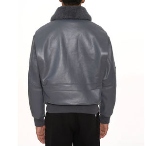 Chaquetas de Avirex impermeables transpirables de alta calidad personalizadas para hombre/chaquetas Avirex de cuero con cremallera completa y logotipo de diseño personalizado para hombre - Product Image 3