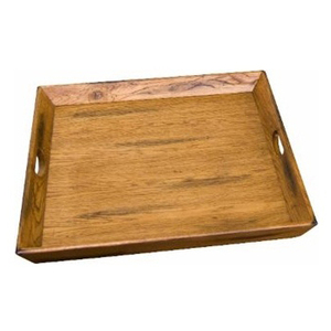 Decorative Rounded Coffee Tea Mango Wooden <b>Breakfast</b> Food <b>Tray</b> Acacia Wood Serving <b>Tray</b> with Handles - Product Image 5