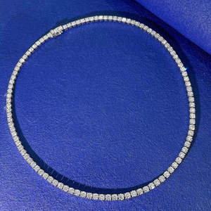 Collier chaîne tennis hip-hop en argent sterling plaqué argent avec moissanite taille brillant VVS pour homme, certifié GRA, qualité supérieure - Product Image 4