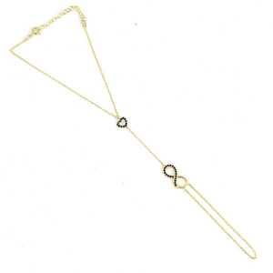 Collier Fashion Power en argent sterling 925 avec pendentif Shahmaran infini en pierre noire - Product Image 1