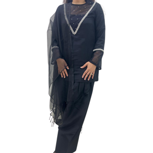 New arrivals sang trọng tay thêu punjabi salwar phù hợp với với dupatta <span class=keywords><strong>Net</strong></span> cổ & còng cho Ấn Độ & pakistani bên & đám cưới - Product Image 2