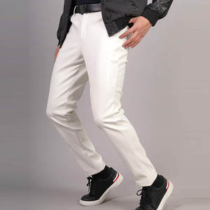 Pantalones de Cuero para Hombre, Estilo Moderno, Alta Calidad, Cintura Media, Diseño Recto y Liso, Impermeables y Ligeros - Product Image 4