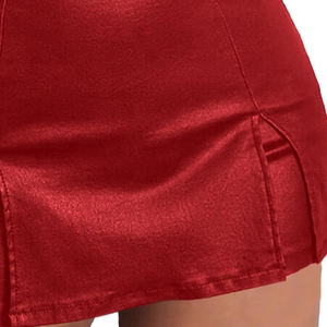 Vente en gros de jupes pour femmes, mini-jupes plissées, jupes en cuir taille haute pour femmes - Product Image 6