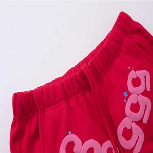 Puff Printing Sweatpants Unisex High Quality 100% Cotton Jogger Screen Printing Pants Drawstring Sweatpants - Product Image 2