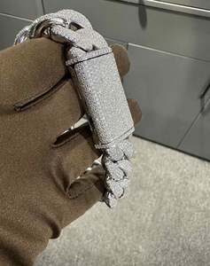 VVS Moissanite 925 Sterling Silver <b>Bracelet</b> 22MM 8 Inches White Gold Plated <b>Diamond</b> <b>Bracelets</b> & <b>Bangle</b> - Product Image 4