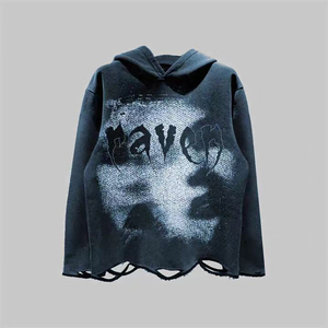 OEM/ODM Fabrication Logo Personnalisé Hoodies Acid Wash Hommes Hoodies Acid Wash pour Hommes Distressed Hoodie Hommes - Product Image 5