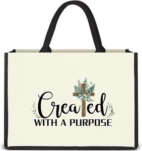 Myorganicbag กระเป๋าผ้าใบทำมือเปิดปิดด้วยสองสายและตกแต่งตัวอักษรกระเป๋าถือที่สร้างขึ้น - Product Image 5