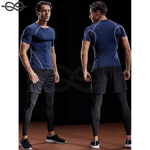 Camisetas de entrenamiento atlético de compresión para hombre, soporte de rendimiento y comodidad, absorción de humedad, transpirable, ropa deportiva de secado rápido para gimnasio - Product Image 3