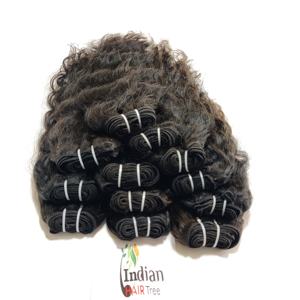 ราคาขายส่งผมแท้แบบดิบ ไม่ผ่านกระบวนการ จัดเรียงเกล็ดผมอย่างดี ผมอินเดียธรรมชาติ ลอนคลื่น  ต่อผมแบบเส้นเดียวจากผู้บริจาคคนเดียว - Product Image 4