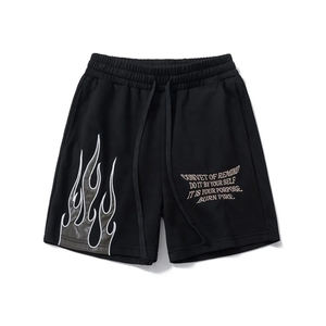 Short de survêtement en coton épais pour hommes avec broderie de logo personnalisé Short de survêtement décontracté et respirant à séchage rapide écologique - Product Image 1