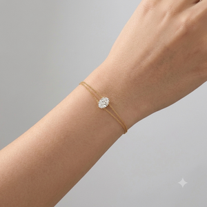 กำไลข้อมือทองคำขาว 18K ทรงวงรี ประดับเพชรเลี้ยงในห้องปฏิบัติการ รับรองโดย IGI สไตล์คลาสสิก เหมาะสำหรับใส่ทุกวัน ของขวัญแต่งงานสำหรับเธอ - Product Image 2
