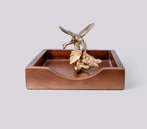Soporte de servilleta duradero de alta calidad con hoja de esencia, soporte de servilleta decorativo con logotipo personalizado, soporte de tejido de mesa elegante moderno - Product Image 3