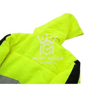 Stylish Polyester Hi Vis Man <b>Jackets</b> Custom OEM <b>Work</b> Safety Construction Canvas <b>Jacket</b> with Hooded Collar for <b>Men</b> - Product Image 5