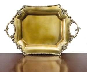 ถาดทองเหลืองสำหรับเดินเรือถาดเสิร์ฟทองเหลืองทรงสี่เหลี่ยมอุปกรณ์ตกแต่งห้องครัวสวยงามสวยงาม - Product Image 2