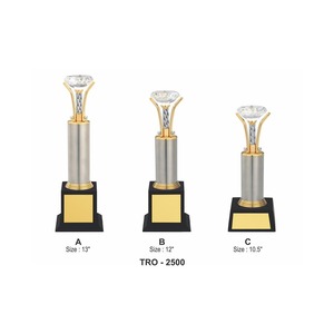 ถ้วยรางวัลเพชรโลหะคุณภาพพรีเมี่ยมในสามขนาดรางวัลขององค์กรและการรับรู้พนักงานถ้วยรางวัลและโล่รางวัล - Product Image 4