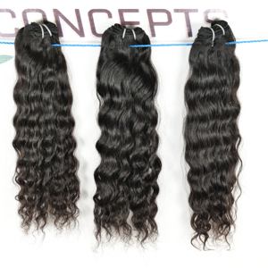 Vente en gros 100% extensions de cheveux humains de temple indien vierge brut meilleure qualité ondulée cuticule alignée vagues naturelles compétitives - Product Image 5