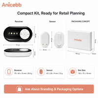 Alarme d'énurésie sans fil Anicebb, sans WiFi, sans application, sans cloud, avec 3 modes d'alerte pour la surveillance à domicile et les programmes de vente au détail