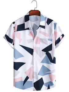 Camisa de Playa con Botones, Moda Veraniega, Nueva Moda Transfronteriza, Camisa Hawaiana Informal Estampada de Manga Corta para Hombre - Product Image 5