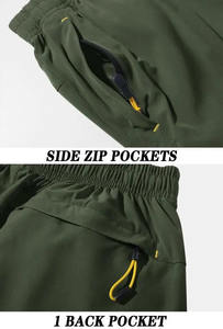 Shorts pour hommes de style moderne, respirants, à séchage rapide, avec couleurs et logo personnalisés, taille élastique, vêtements de plage décontractés - Product Image 5