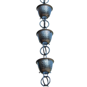Cadena de Lluvia de Metal con Aspecto Real, Adorno de Jardín para Exteriores, Acabado en Cobre, Cadena de Lluvia Colgante para Césped y Jardín - Product Image 6
