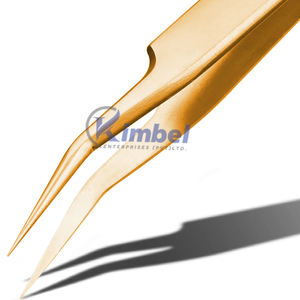 Vente en gros de pinces à cils personnalisées de haute qualité à pointe en fibre incurvée forte - Product Image 4