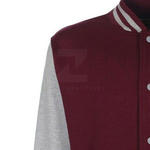 Chaqueta Letterman de Cuello Alto 100% Algodón para Hombre, Color Personalizado, Chaqueta de Invierno Transpirable con Logotipo Frontal a Bajo Precio - Product Image 4
