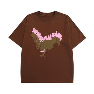 T-shirt surdimensionné uni 100% coton personnalisé, poids lourd, mousse personnalisée, logo en 3D, t-shirt à impression bouffante pour hommes, vente en gros - Product Image 3