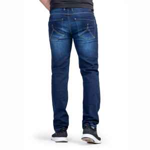 Pantalones vaqueros ajustados azul oscuro para hombre, mezcla de algodón cómoda con piernas cónicas, ropa de calle de moda, estilo informal para primavera - Product Image 2