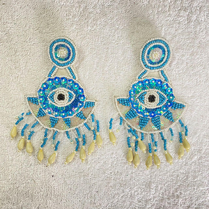 Boucles d'oreilles en perles plaquées or classiques fabriquées à la main pour femmes fêtes mariages fiançailles cadeaux-bijoux artisanaux - Product Image 5