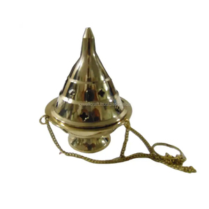 เครื่องพ่นธูปทองเหลืองพร้อมโซ่สำหรับแขวนเครื่องหอมอโรมารุ่นใหม่ - Product Image 1