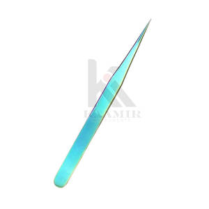 Nouveauté KAAMIR INSTRUMENTS KI-EL-10 Pince à épiler pour cils en acier inoxydable de haute qualité, pointe lisse de 10 mm, durable et légère - Product Image 2