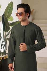 Thobe Musulmán de Primera Calidad para Hombre, Bordado, Cuello Personalizado, Corte Ajustado, para Celebración del Eid y Hajj - Product Image 4