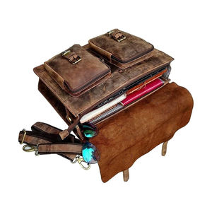 Sac de bureau professionnel en cuir véritable et PVC imperméable, personnalisable, pour ordinateur portable, pour le bureau ou les voyages - Product Image 3