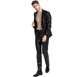 Pantalones de Cuero de Motociclista para Hombre de Diseño Moderno, Pantalones de Cuero PU Casuales para Motociclismo y Ropa Urbana, en Venta en Línea - Product Image 6