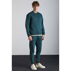 Pantalon de survêtement pour homme GRIMELANGE Adens, en coton biologique de qualité supérieure, tissu intérieur brossé, jambe élastiquée - Product Image 1