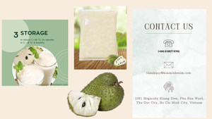 Puré Kim Minh Internacional de Guanábana Congelada sin Azúcar 100% Fresh 12 Brix 20kg Embalaje a Granel Importado de Vietnam - Product Image 2