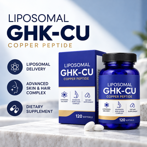 Gélules liposomales de GHK-Cu (peptide de cuivre) à marque privée OEM, 120 unités, pour la santé de la peau et des cheveux, supplément personnalisé avec logo - Product Image 5
