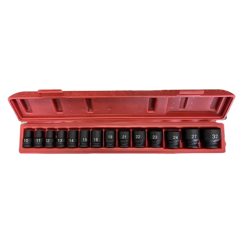 Heavy-Duty 1/2" Impact Socket Collection 10-15,18,19,21,22,23,24,27,32 MM