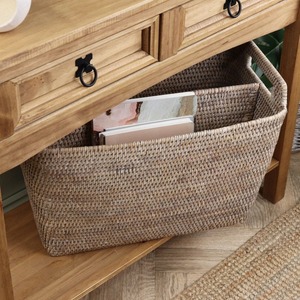 Rattan Wicker <b>Magazine</b> Holder <b>Basket</b> Handmade Storage <b>Baskets</b> Natural Rattan Modern Multifunction Made in Viet Nam - Product Image 6