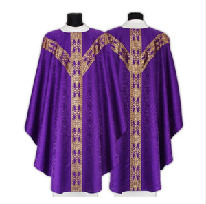 Chasuble ethnique en coton respirant brodé de haute qualité, nouvelle conception, sur mesure, vente chaude, tenue de prêtre, dalmatique, vêtement liturgique - Product Image 5