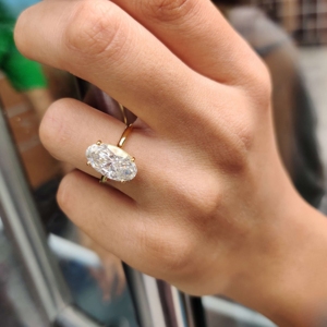 Juego de puntas Solitario Solo Promise Rings para mujer Hecho en plata de ley 925 y diamantes cultivados en laboratorio - Product Image 2