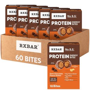 RXBAR Bocadillos Energéticos de Proteína, Snacks Energéticos Sin Gluten, Snacks de Proteína, Chocolate Negro con Mantequilla de Cacahuete (60 Bocadillos) - Product Image 1