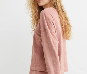 ชุดนอนลำลองผ้าฝ้ายแท้ 100% สำหรับผู้หญิง แขนยาว มีกระเป๋า เหมาะสำหรับใส่ในบ้าน สวมใส่สบายสำหรับฤดูใบไม้ผลิและฤดูใบไม้ร่วง - Product Image 5