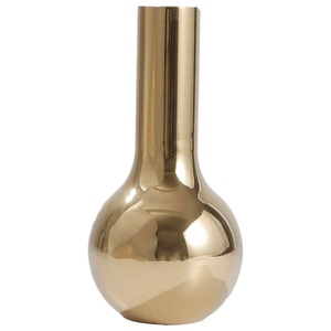 Vase en métal doré au design de luxe Vases à fleurs de taille moyenne de la meilleure conception décorative de qualité supérieure avec les tailles de 17x15x15cm - Product Image 2