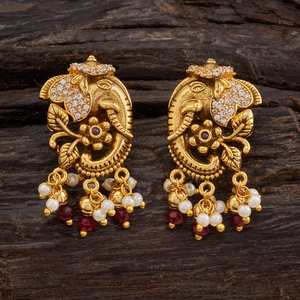 Pendientes Colgantes Antiguos 157014 de Estilo Religioso Moderno con Forma de Animal, de Cobre/Acero Inoxidable con Zirconia para Bodas - Product Image 1