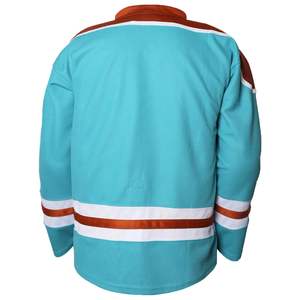 Vente en gros de maillots de hockey sur glace personnalisés, uniformes pour sports d'équipe, chemises en polyester respirantes à séchage rapide, chemises vierges par sublimation, usine en vrac - Product Image 2