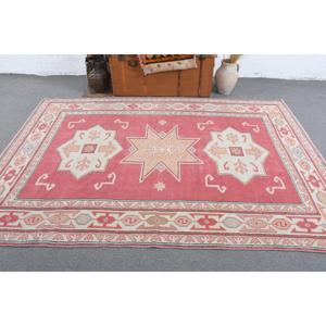 Vintage Rug, 0.5x7.9 ft <b>Runner</b> Turkish Rug, <b>Red</b> White Southwestern Rug - Product Image 3