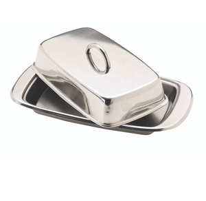 Plat à beurre en acier inoxydable personnalisé populaire couvercle en acier inoxydable pot de beurre plat rond unique - Product Image 4