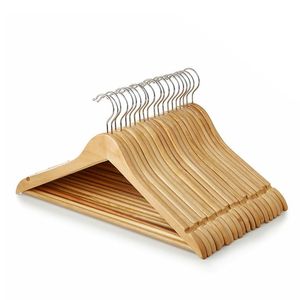Classic Style Wood Clothes Hanger <b>for</b> Wardrobe Bathroom Living Room Boutique Laundry Use - Product Image 4