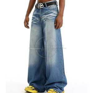 2025 Custom Whole Sale Men Wide Leg Jeans <b>Pants</b> Plus Size <b>Pants</b> Customized Men <b>Pants</b> For Sale In Adult Size - Product Image 4